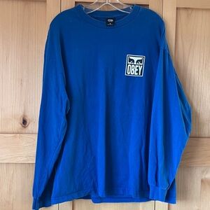 Obey Royal Blue Graphic Long Sleeve